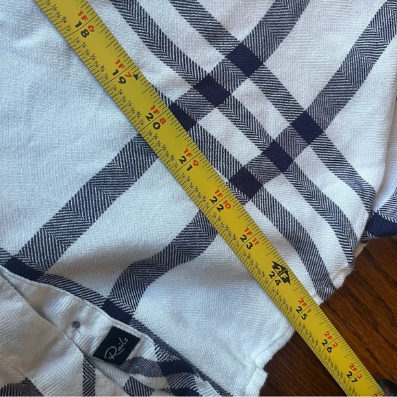 Rails Free People shirt S white blue plaid Hunter soft beachy - Picture 10 of 10